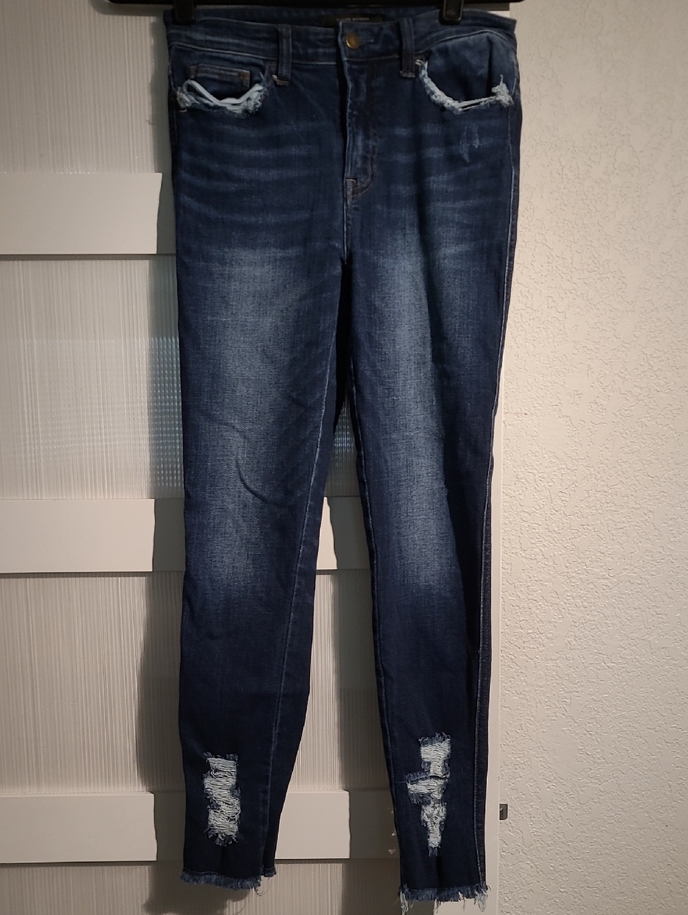 Flying Monkey Dark Blue Distressed Skinny Jeans